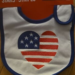Baby Bib - White and Blue